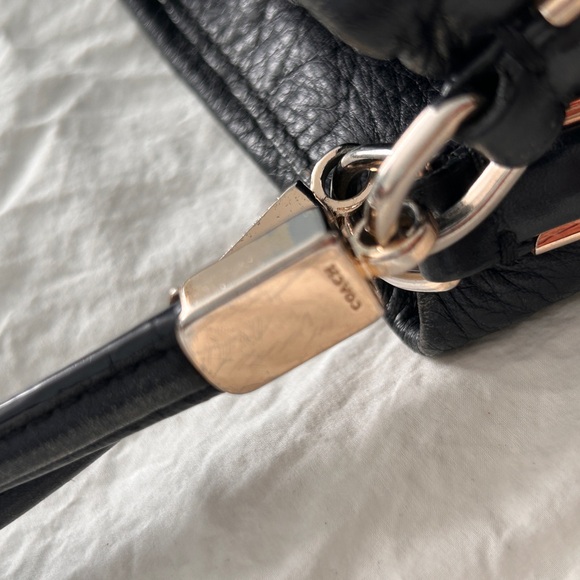 Vintage  Coach three pocket purse handbag black - Picture 6 of 14